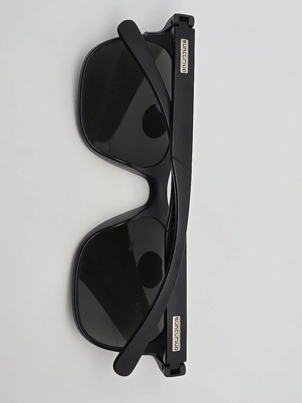 Suncloud Tabor Black Frame Polarized Grey/Green Lens Aviator Sunglasses w/ Case